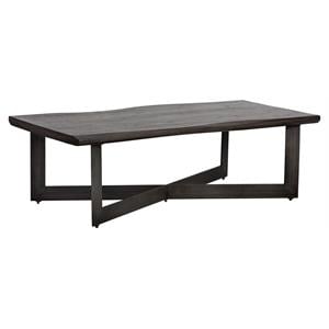 Sunpan Marley 56&quot Rectangular Transitional Wood Coffee Table in Brown