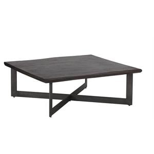 Sunpan Marley 48&quot Square Transitional Wood Coffee Table in Brown