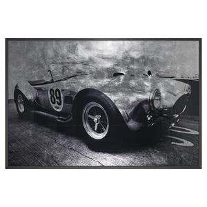 Sunpan 72&quot Modern Acrylic and Wood Cobra 427 Wall Art in Charcoal