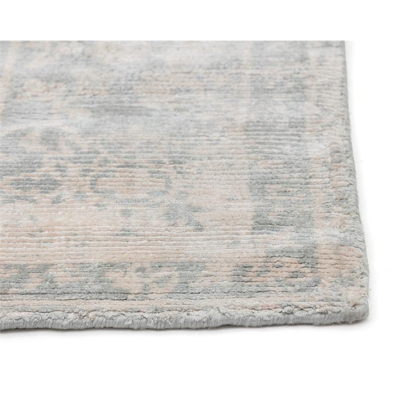 Sunpan Boca 9x12 Traditional Viscose Fabric Hand-Loomed Rug in Neutral Gray