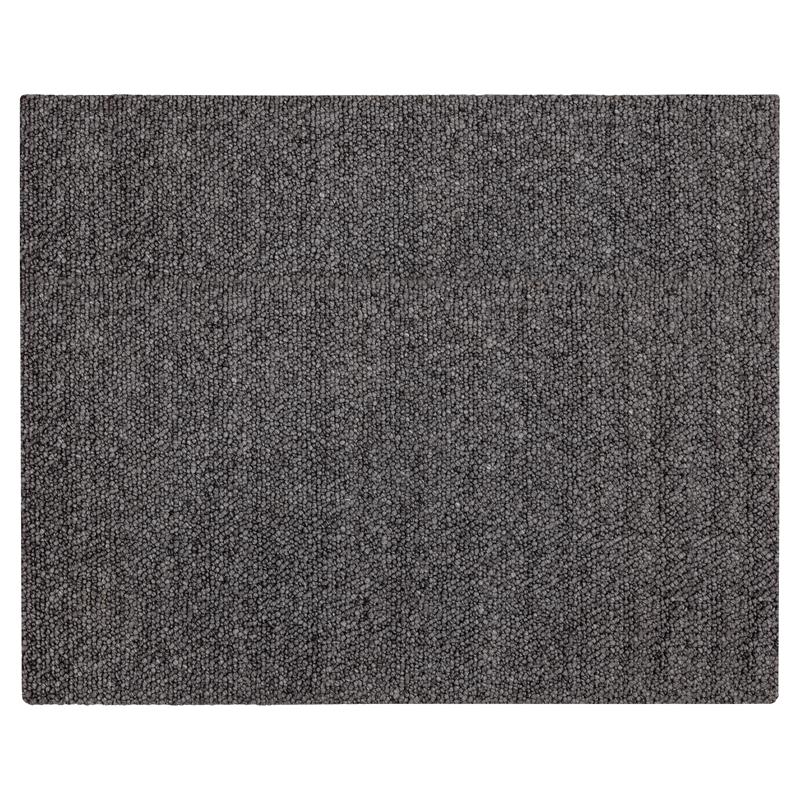 Sunpan Umea 8x10 Contemporary Wool Hand-Woven Rug in Black Finish