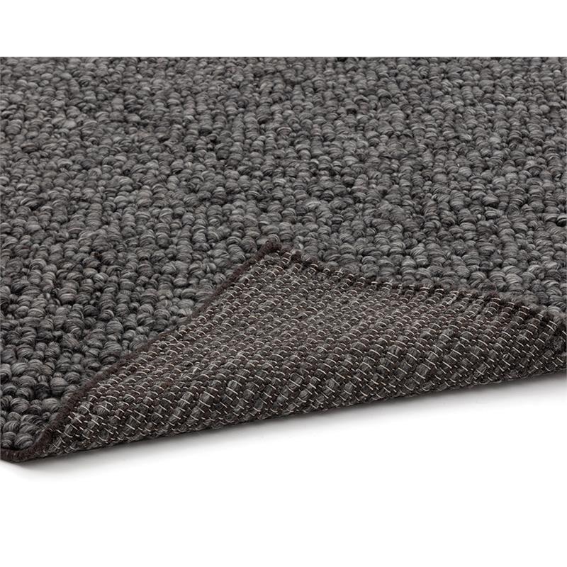 Sunpan Umea 5x8 Contemporary Wool Hand-Woven Rug in Black Finish