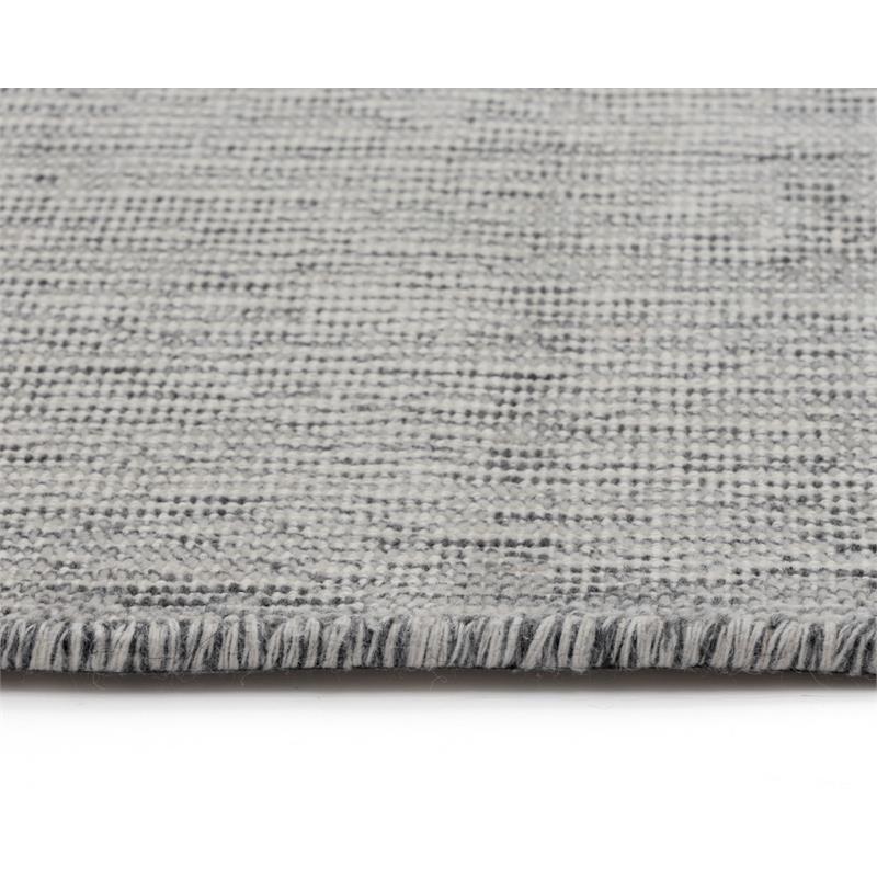 Sunpan Whistler 9x12 Modern Wool Hand-Loomed Rug in Gray Finish