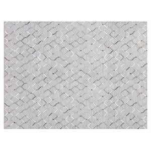 Sunpan Bordeaux 9x12 Modern Fabric Hand-Made Rug in Ivory/Gray