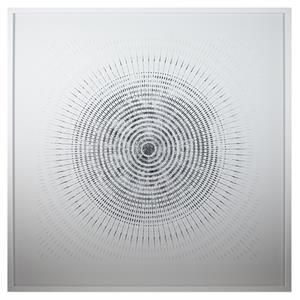 Sunpan 48&quot Modern Acrylic and Wood Galaxy Wall Art in White/Silver