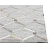 Sunpan Bordeaux 5x8 Modern Fabric Hand-Made Rug in Ivory/Gray