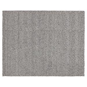 Sunpan Umea 8x10 Contemporary Wool Hand-Woven Rug in Silver Finish