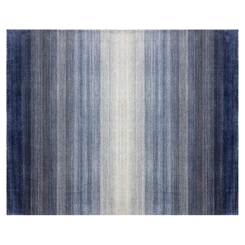 Sunpan Lagos 8x10 Modern Viscose Fabric Hand-Loomed Rug in Blue