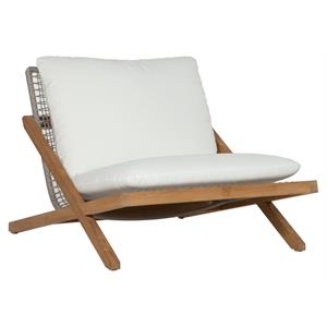 Sunpan Bari 15.5&quot Modern Fabric Lounge Chair in Natural/Regency White