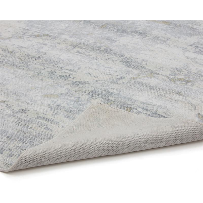 Sunpan Marrakech 9x12 Modern Viscose Fabric Hand-Loomed Rug in Gray