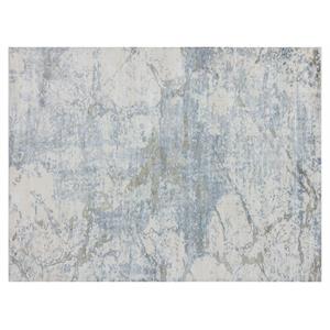 Sunpan Marrakech 9x12 Modern Viscose Fabric Hand-Loomed Rug in Gray