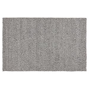 Sunpan Umea 5x8 Contemporary Wool Hand-Woven Rug in Silver Finish