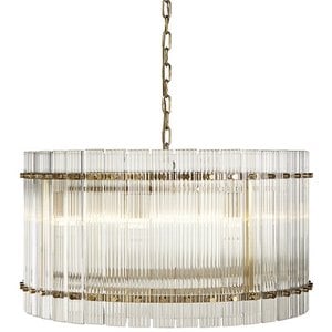 Sunpan Kore 28.75&quot 12-light Modern Glass and Iron Chandelier in Clear