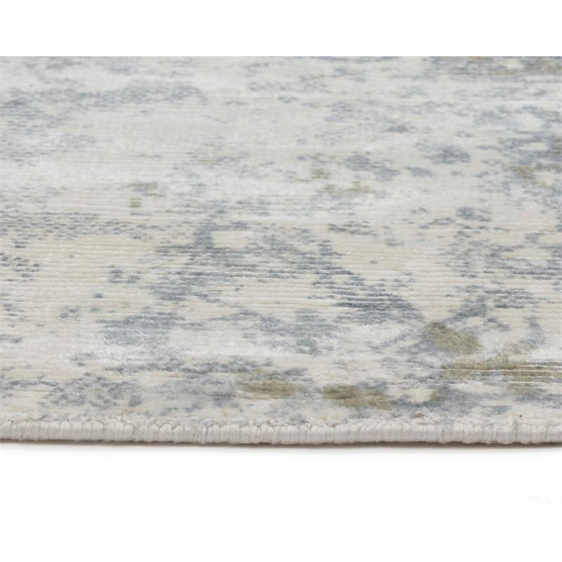 Sunpan Marrakech 8x10 Modern Viscose Fabric Hand-Loomed Rug in Gray