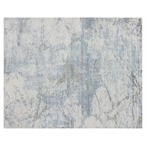 Sunpan Marrakech 8x10 Modern Viscose Fabric Hand-Loomed Rug in Gray