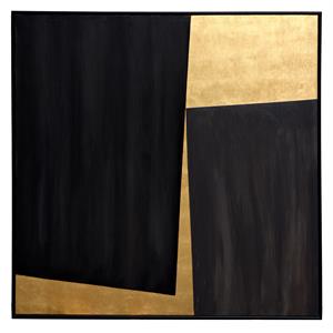 Sunpan 60&quot Modern Canvas and Wood Monolith Wall Art in Multi-Color