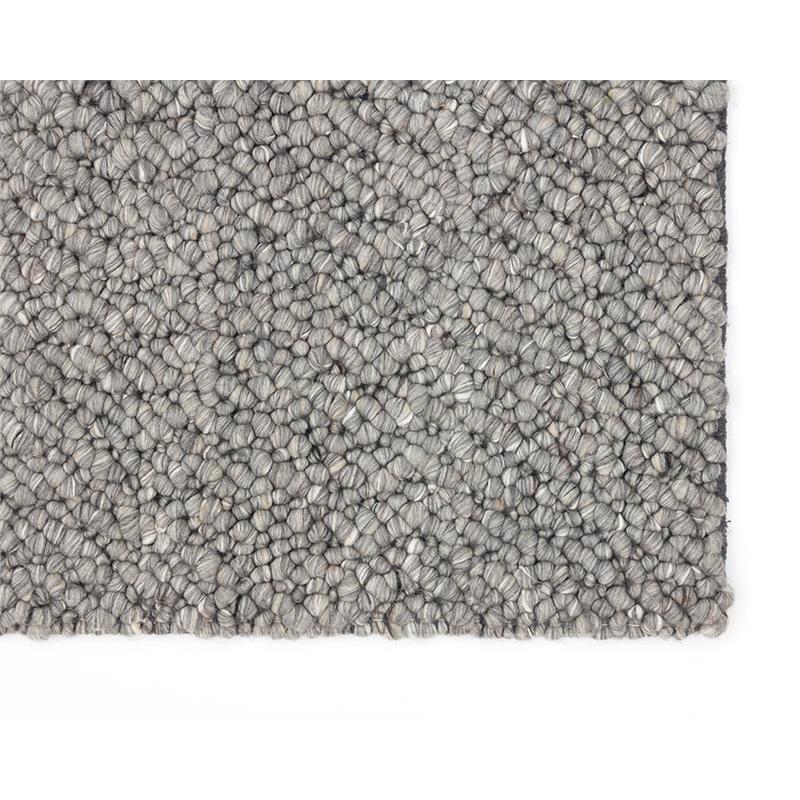 Sunpan Umea 9x12 Contemporary Wool Hand-Woven Rug in Silver Finish