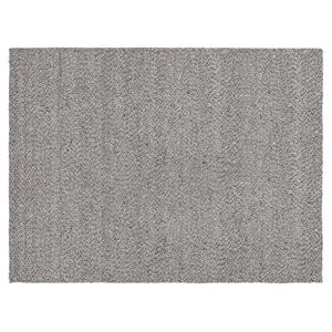 Sunpan Umea 9x12 Contemporary Wool Hand-Woven Rug in Silver Finish