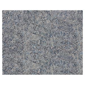 Sunpan Corfu 8x10 Modern Wool Hand-Tufted Rug in Blue/Charcoal