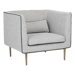 Sunpan Batavia 17.25&quot Modern Fabric Armchair in Belfast Heather Gray