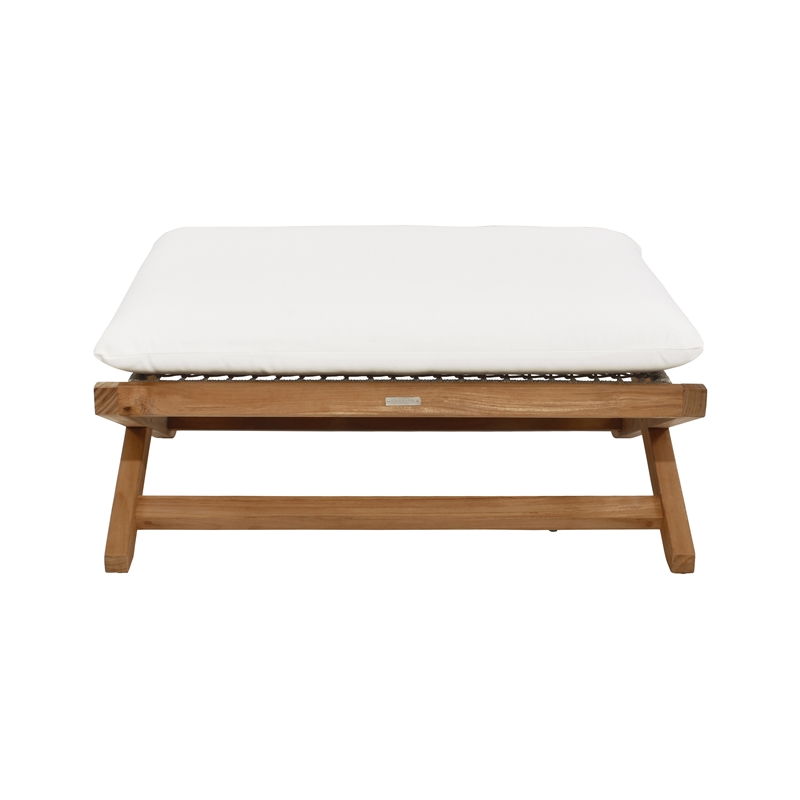 Sunpan Bari Outdoor Stool - Natural - Stinson White