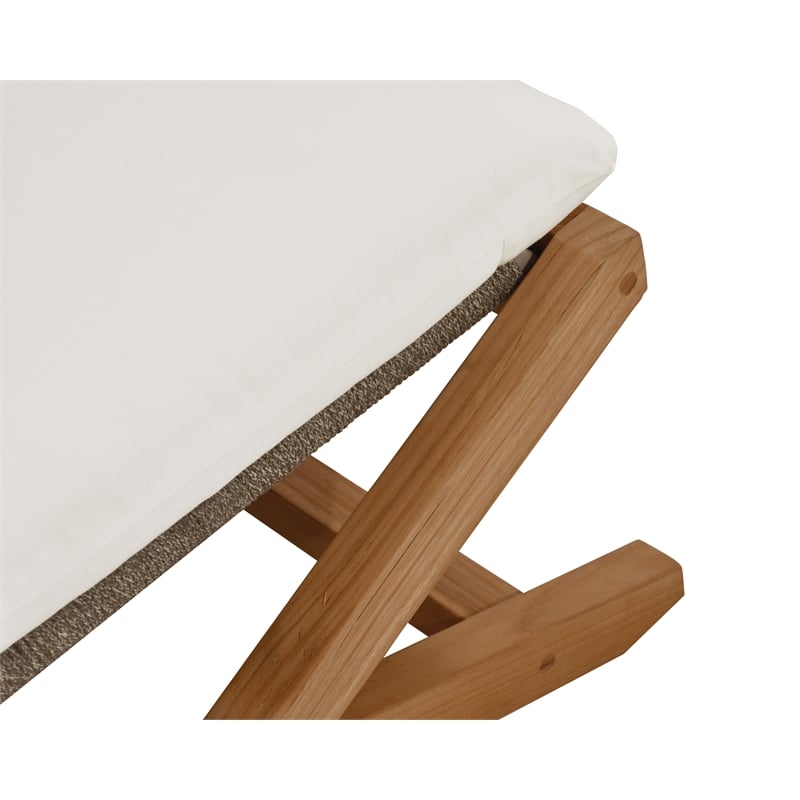 Sunpan Bari Outdoor Stool - Natural - Stinson White