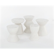 Sunpan Lucida Concrete End Table - Terrazzo - White