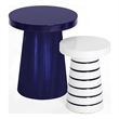 Brant House Porcini Concrete End Table - Large - Navy