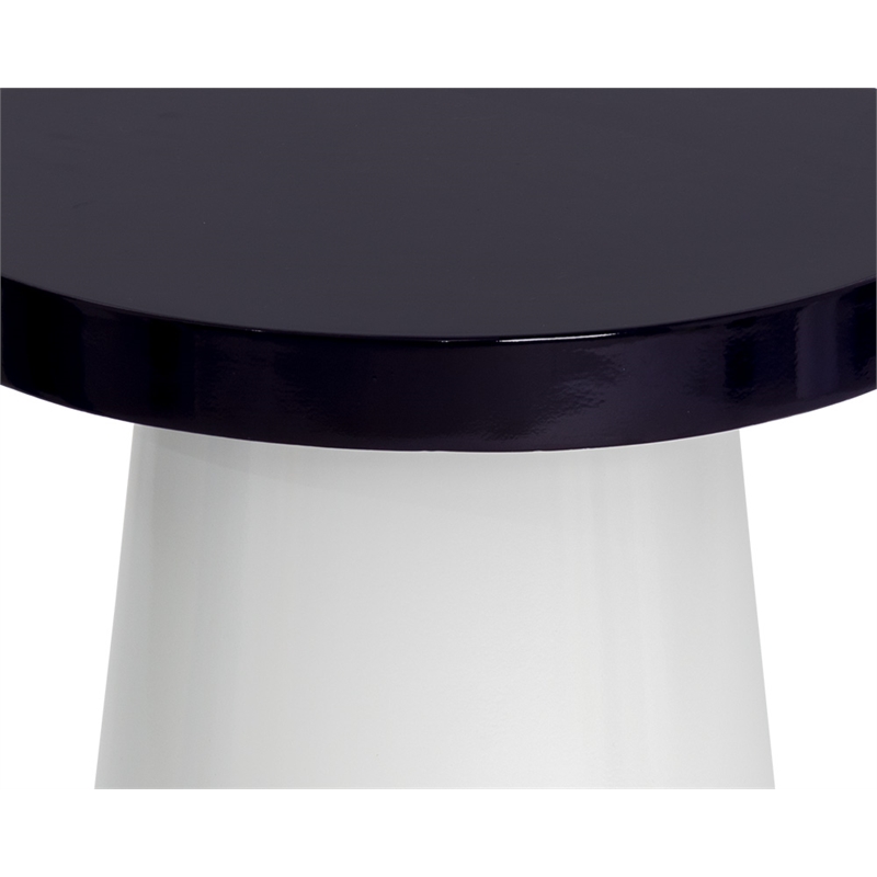 Brant House Porcini Concrete End Table - Large - Navy / White
