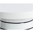 Brant House Porcini Concrete End Table - Large - White / Stripes