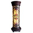 CHLOE Ruby Spectacle Glass 2 Light Victorian Pedestal Light Fixture 30