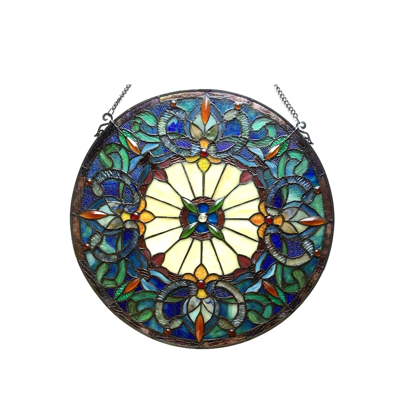 CHLOE Frances Tiffany-glass Victorian Window Panel 22