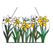 CHLOE Daisy Tiffany-glass Flowers Window Panel 23