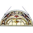 CHLOE Marion Tiffany-Style Victorian Stained-Glass Window Panel 12.5