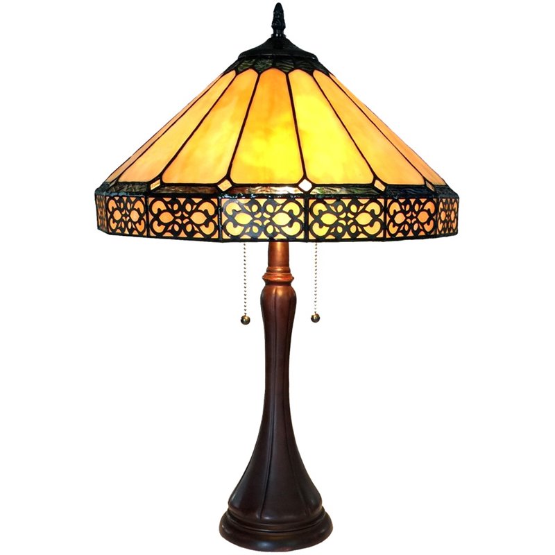 CHLOE Eleanor Tiffany-style 2 Light Mission Table Lamp 16