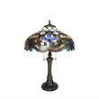 CHLOE Amberwing Tiffany-style 2 Light Dragonfly Table Lamp 17