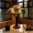 CHLOE Amberwing Tiffany-style 2 Light Dragonfly Table Lamp 17