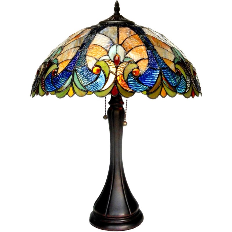 CHLOE Amor Tiffany-style 2 Light Victorian Table Lamp 16