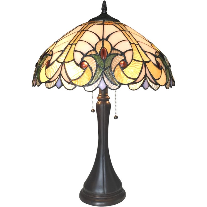 CHLOE Amor Tiffany-style 2 Light Victorian Table Lamp 16