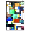 CHLOE Avant-Garde Tiffany-glass Rectangle Window Panel 20x32