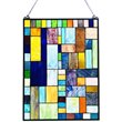 CHLOE Yvonne Tiffany-Style Geometric Stained Glass Window Panel 24