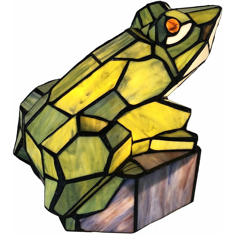 CHLOE Naveen Tiffany-Style Animal Stained Glass Accent Lamp 9.5