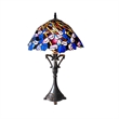 CHLOE Natalie Tiffany-style 2 Light Iris Table Lamp 19