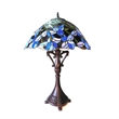 CHLOE Natalie Tiffany-style 2 Light Iris Table Lamp 19