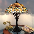 CHLOE Nora Tiffany Style Victorian 2 Light Table Lamp 18