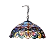 CHLOE Nora Tiffany Style Victorian 2 Light Ceiling Pendant Fixture 18