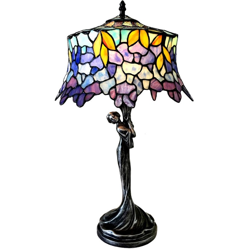 CHLOE Sophia Wisteria 1 Light Antique Dark Bronze Table Lamp 13