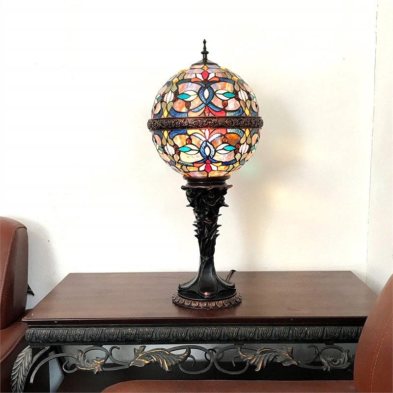 CHLOE Charlize Tiffany-style 1 Light Victorian Table Lamp 11
