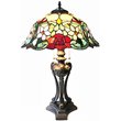 CHLOE Piper Tiffany-Style Floral Stained Glass Table Lamp 26
