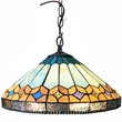 CHLOE Nicholas Tiffany-Style Mission Stained Glass Ceiling Pendant 18